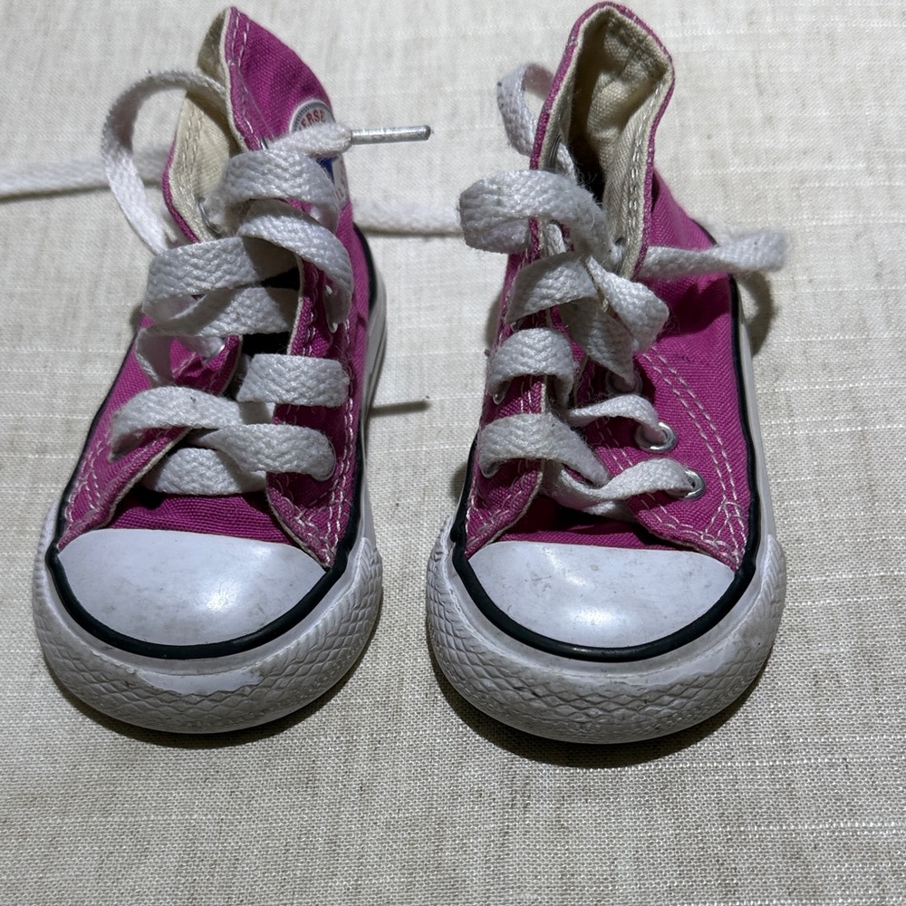 Converse Toddler Magenta Canvas High-Top Sneakers
